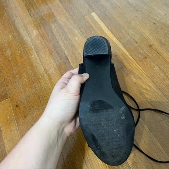 🩷 just fab black lace up chunky heels - Picture 11 of 12